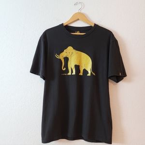 Vintage Thailand Elephant Y2K Thai Gold Black Graphic Tshirt L